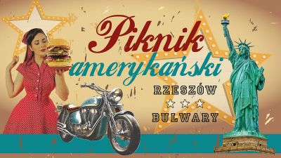 Grafika promująca Piknik Amerykański